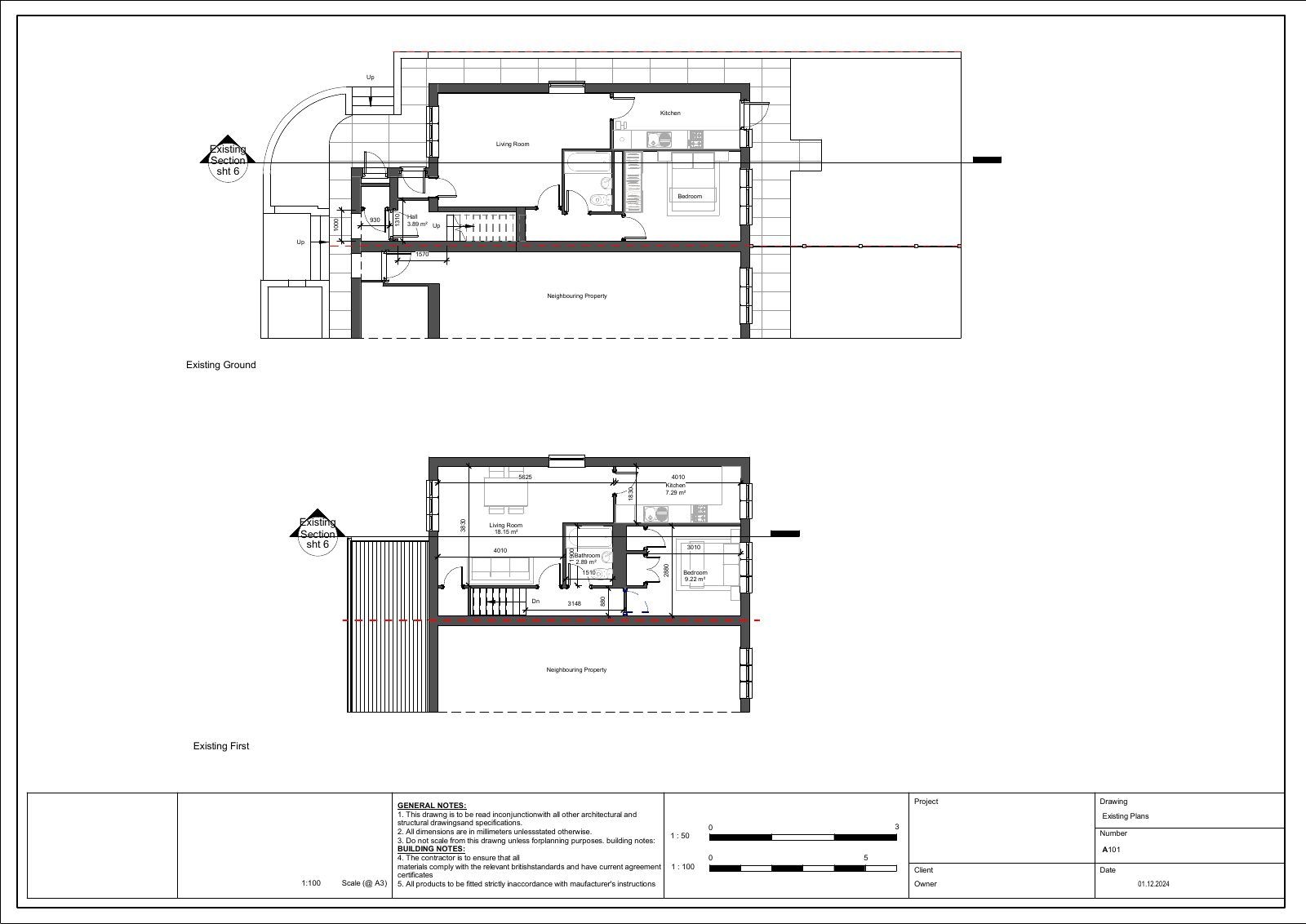 Dormer loft conversion Drawing 1