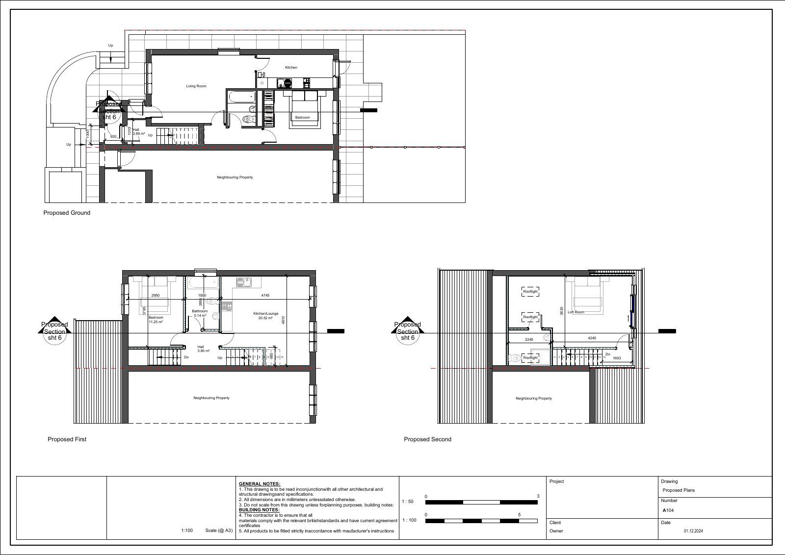 Dormer loft conversion Drawing 4