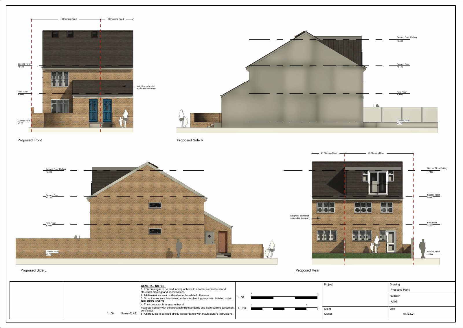 Dormer loft conversion Drawing 5