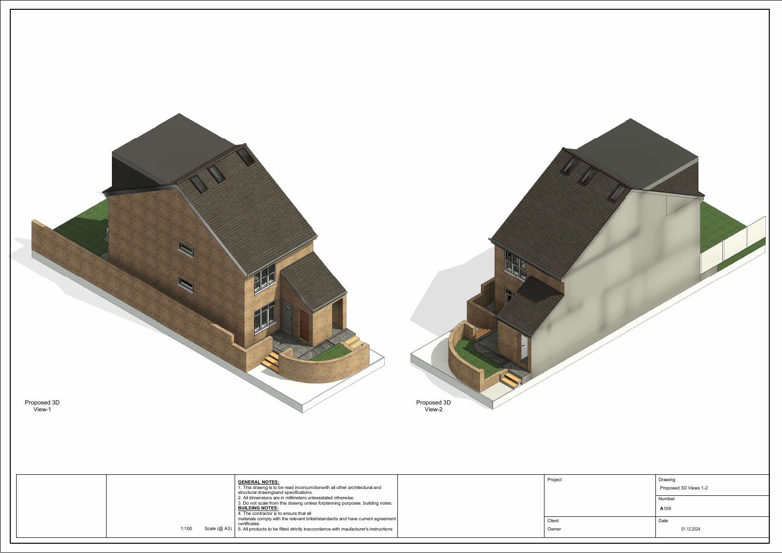 Dormer loft conversion Drawing 9