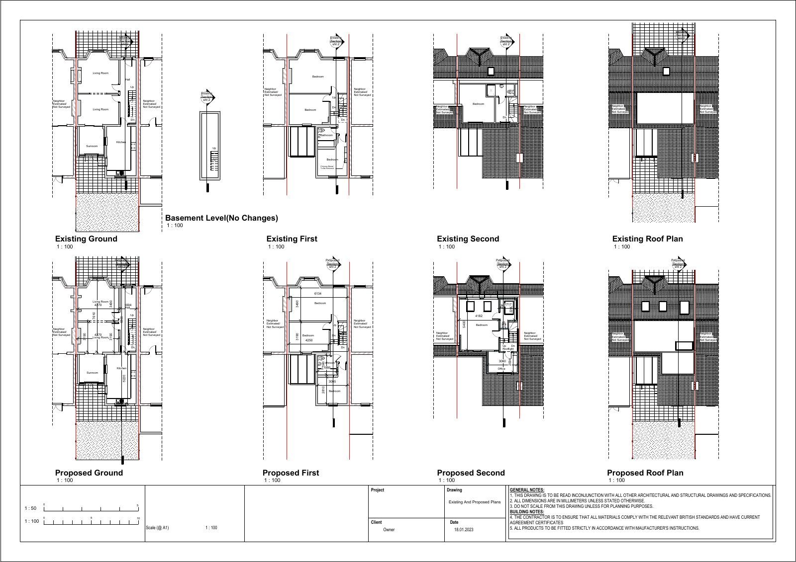 Loft conversion, A1 sheet set Drawing 1