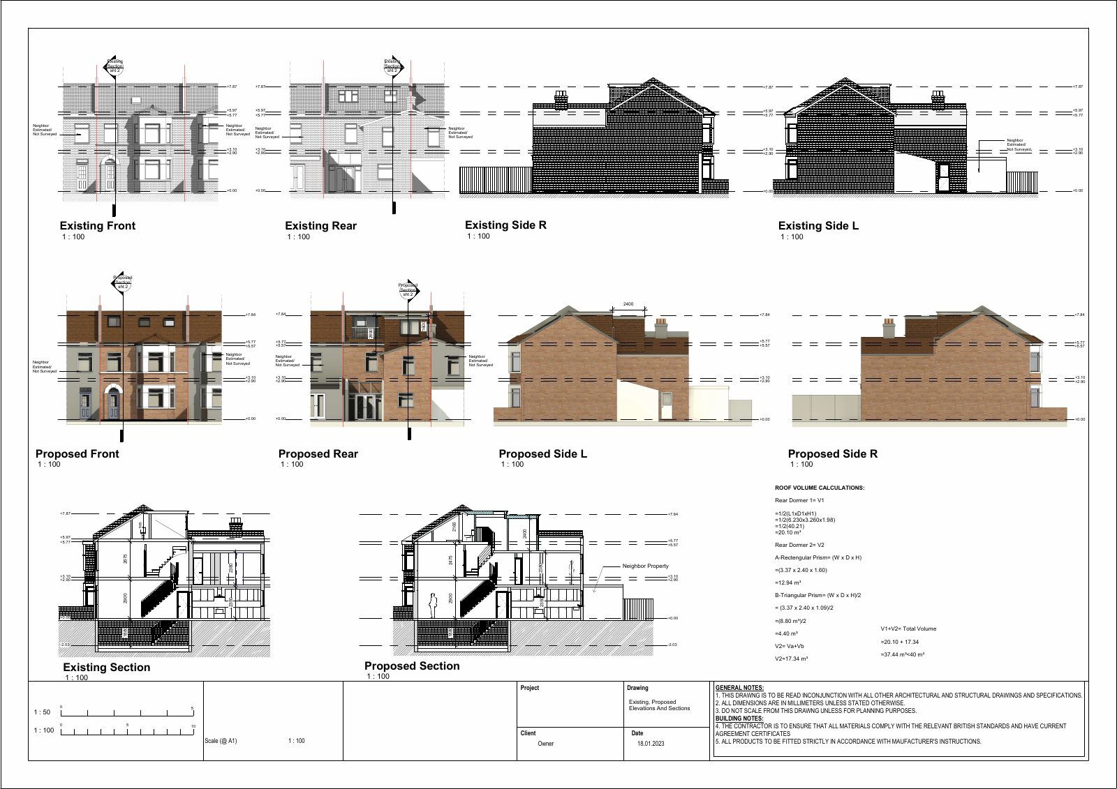 Loft conversion, A1 sheet set Drawing 2