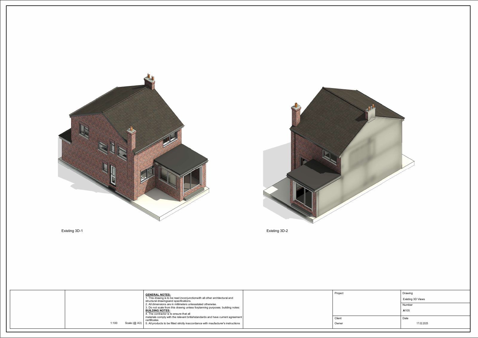 Rear extension, semi-detached Drawing 5