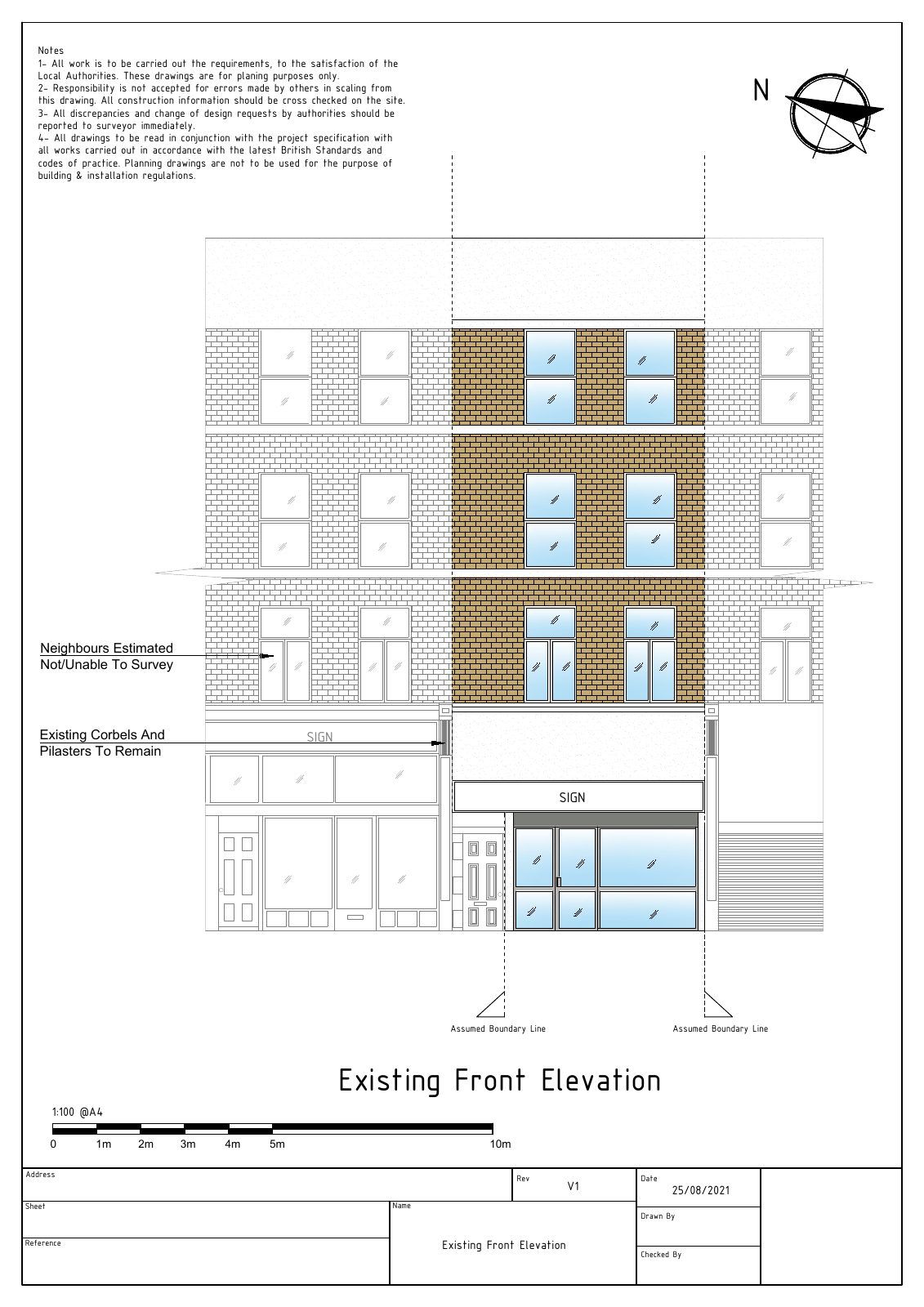 Signage & shopfront Existing front elevation