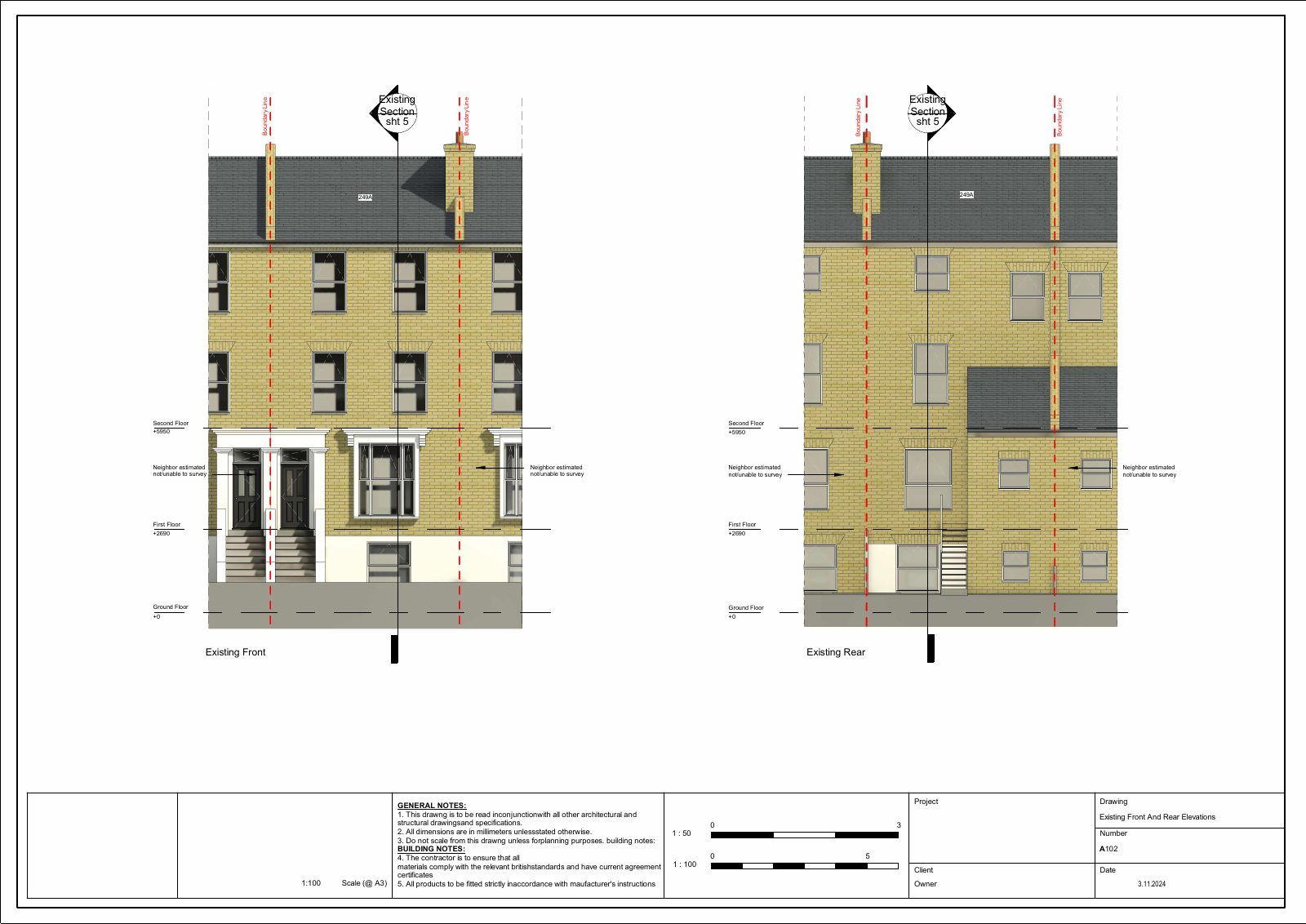 Whole-house refurbishment Drawing 2